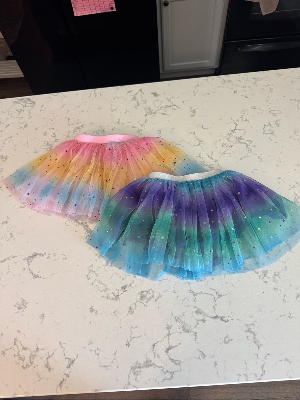 Sweet wink lot of 2 Girls' Rainbow Tulle tutu skirts.